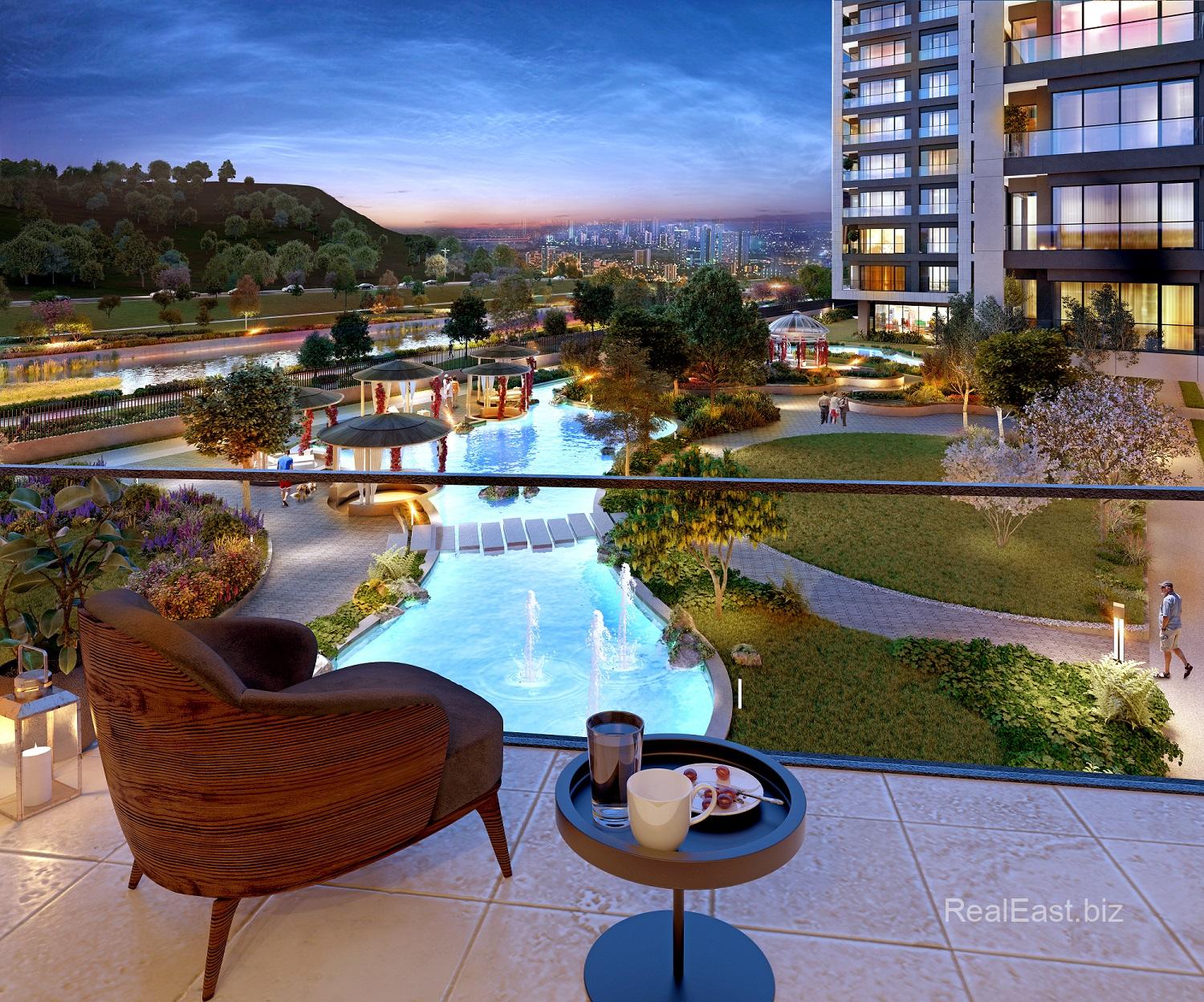 Charming 3+1 Apartment with City Views in Istanbul