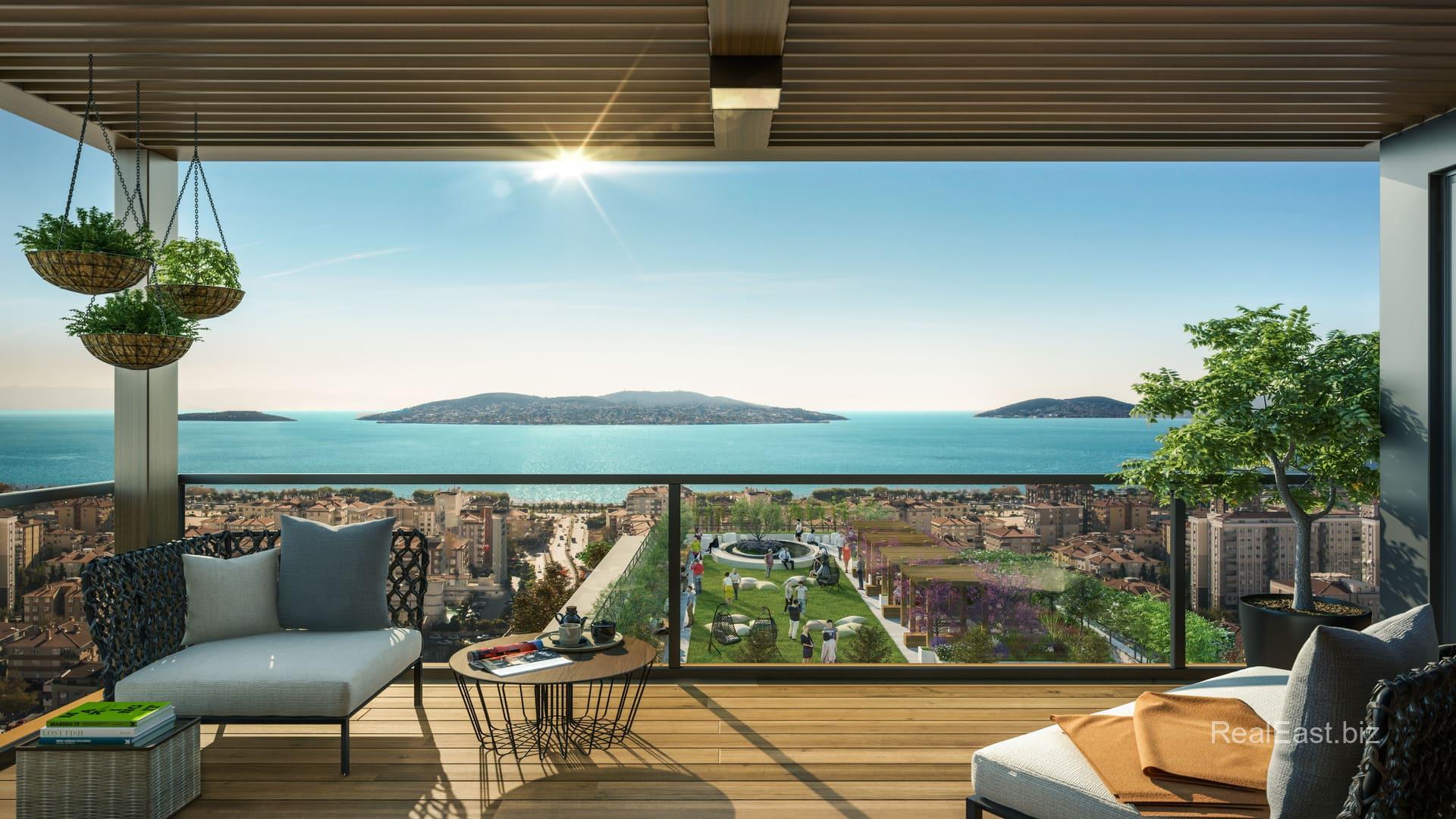 Modern Apartment with Scenic Views in Kartal, Istanbul
