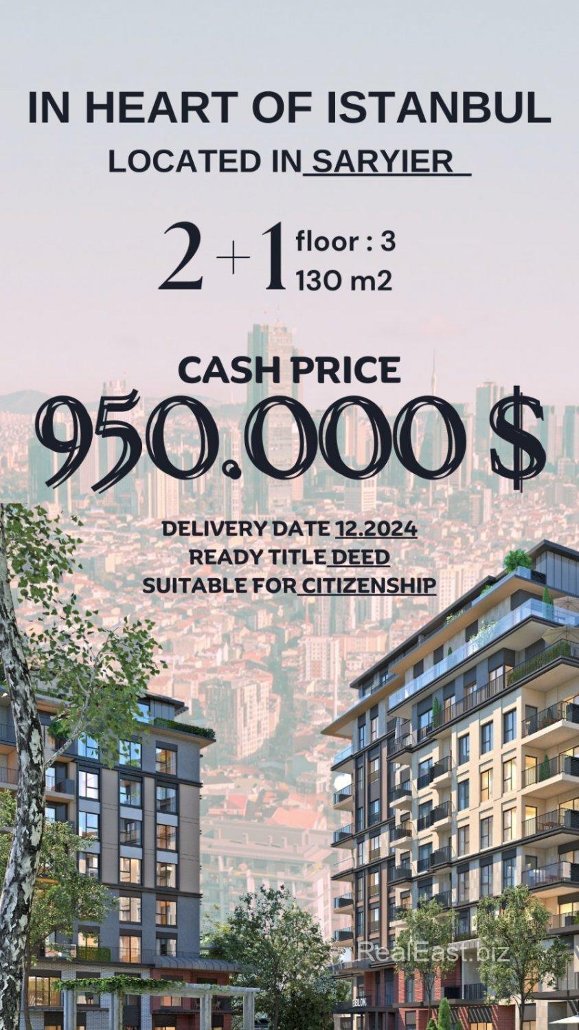 Stunning 2+1 Apartment in Prestigious Sarıyer, Istanbul