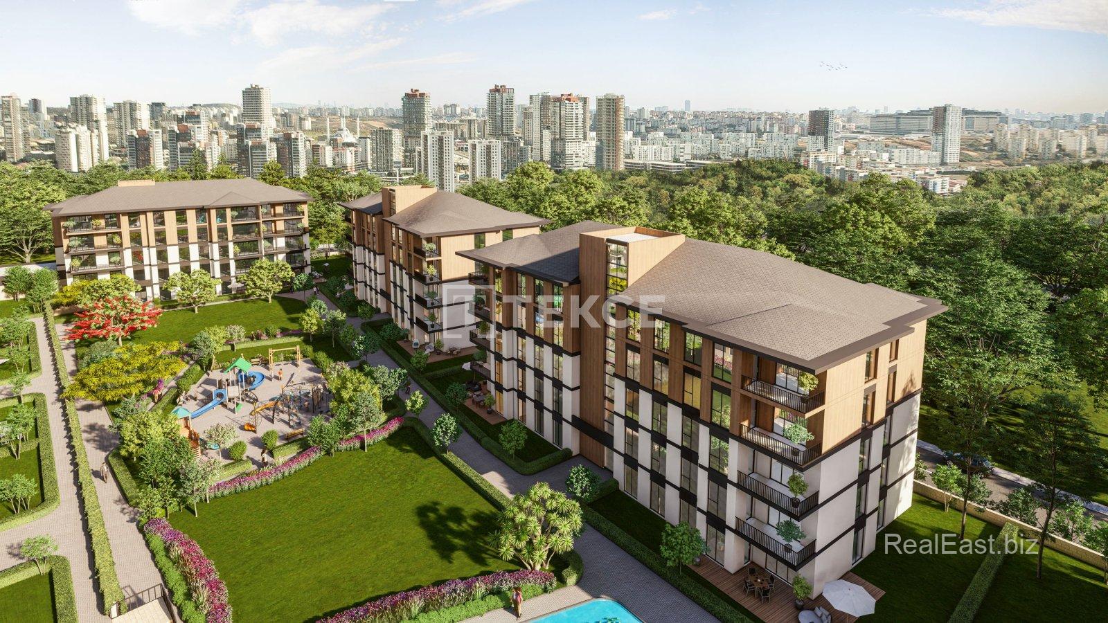 Modern Apartments with Pool and Security in Basaksehir